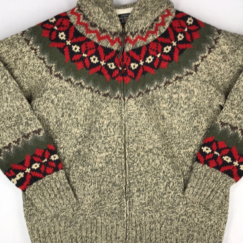 Ralph Lauren full zip 100% wool hooded sweater NWT
